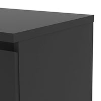 Thumbnail for Matt Black Small Sideboard Cupboard Storage Unit 1 Drawer 2 Doors