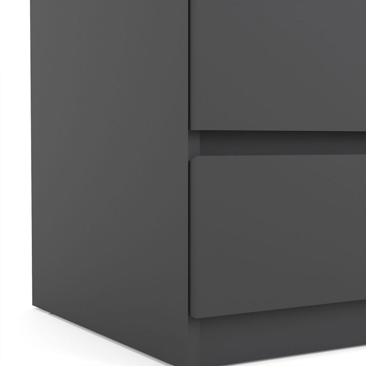 Black Matt Small Chest of 3 Drawers