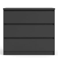 Thumbnail for Black Matt Small Chest of 3 Drawers