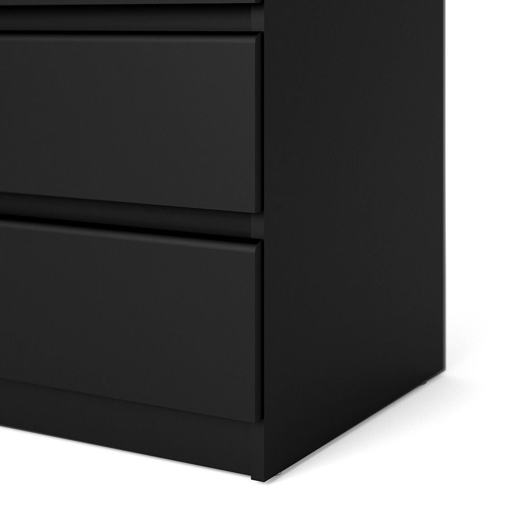 Black Matt Small Chest of 3 Drawers