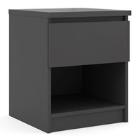 Thumbnail for Naia Bedside 1 Drawer 1 Shelf in Black Matt