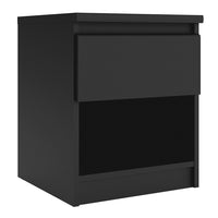 Thumbnail for Naia Bedside 1 Drawer 1 Shelf in Black Matt