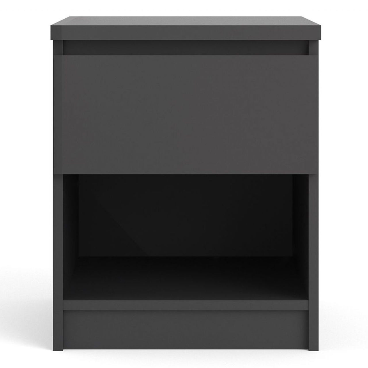 Naia Bedside 1 Drawer 1 Shelf in Black Matt