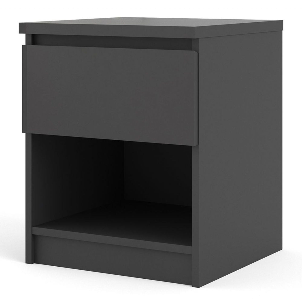 Naia Bedside 1 Drawer 1 Shelf in Black Matt