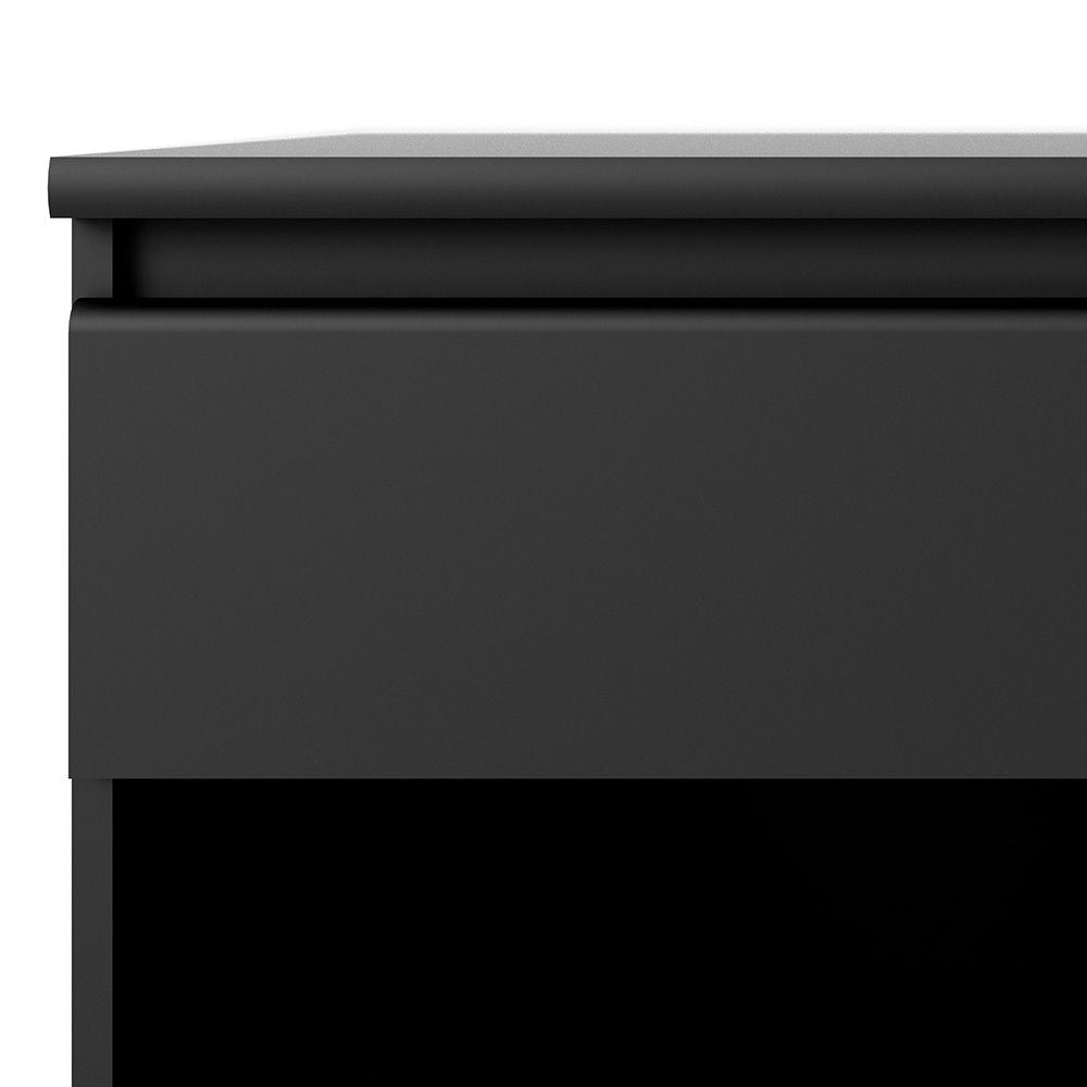 Naia Bedside 1 Drawer 1 Shelf in Black Matt