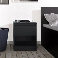 Thumbnail for Naia Bedside 1 Drawer 1 Shelf in Black Matt