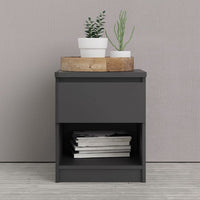 Thumbnail for Naia Bedside 1 Drawer 1 Shelf in Black Matt