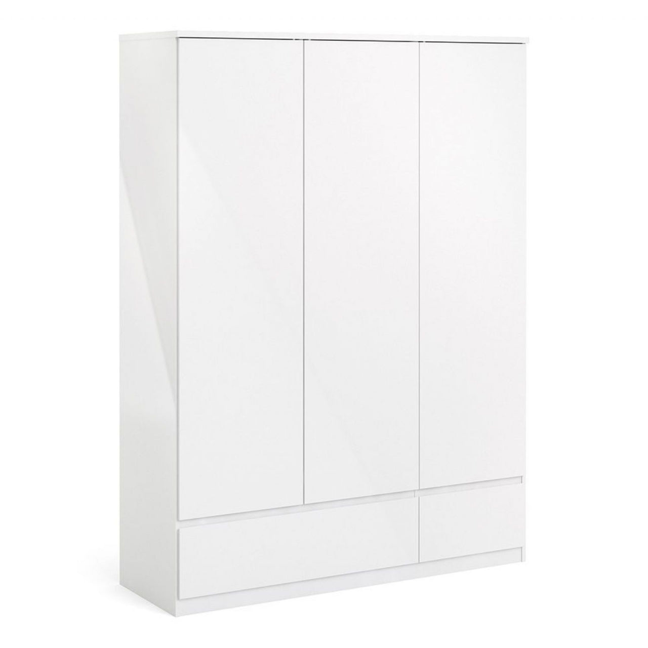 White High Gloss 3 Door Triple Wardrobe