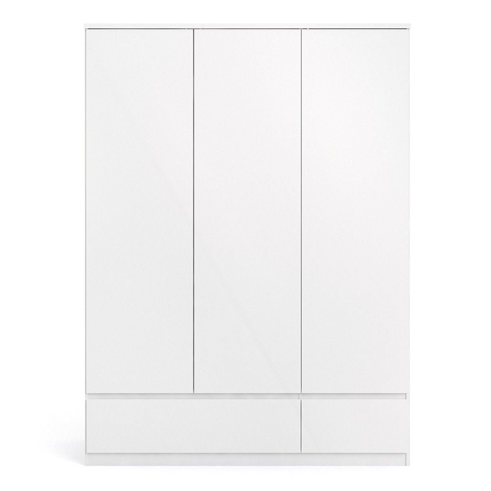 White High Gloss 3 Door Triple Wardrobe