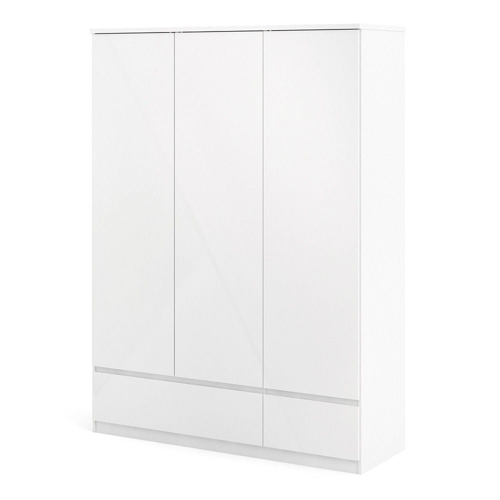 White High Gloss 3 Door Triple Wardrobe