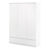 Thumbnail for White High Gloss 3 Door Triple Wardrobe