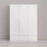 Thumbnail for White High Gloss 3 Door Triple Wardrobe