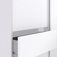 Thumbnail for Wardrobe with 1 Sliding door 1 door + 3 drawers in White High Gloss