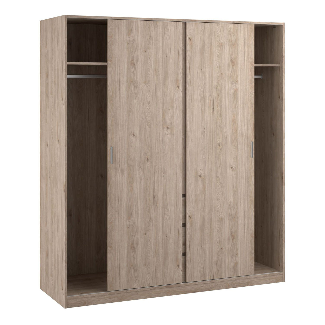 Naia Wardrobe with 2 sliding doors + 1 door + 3 drawers in Jackson Hickory Oak