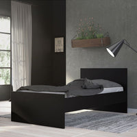 Thumbnail for Matt Black Wood 3ft Single Bed