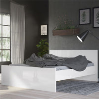 Thumbnail for Large White High Gloss 4ft6 Double Bed 80 x 146cm