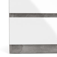 Thumbnail for Concrete And White High Gloss 5 Drawer Chest