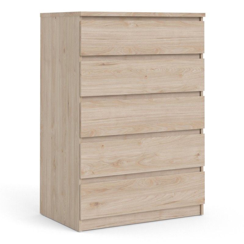 Chest of 5 Drawers in Jackson Hickory Oak Effect