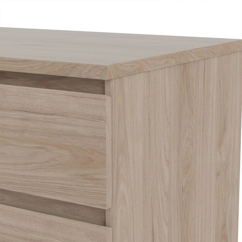 Jackson Hickory Oak Finish Wide Chest of 6 Drawers