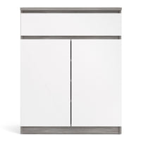 Thumbnail for 1 Drawer 2 Door Sideboard Concrete and White High Gloss