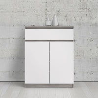 Thumbnail for 1 Drawer 2 Door Sideboard Concrete and White High Gloss