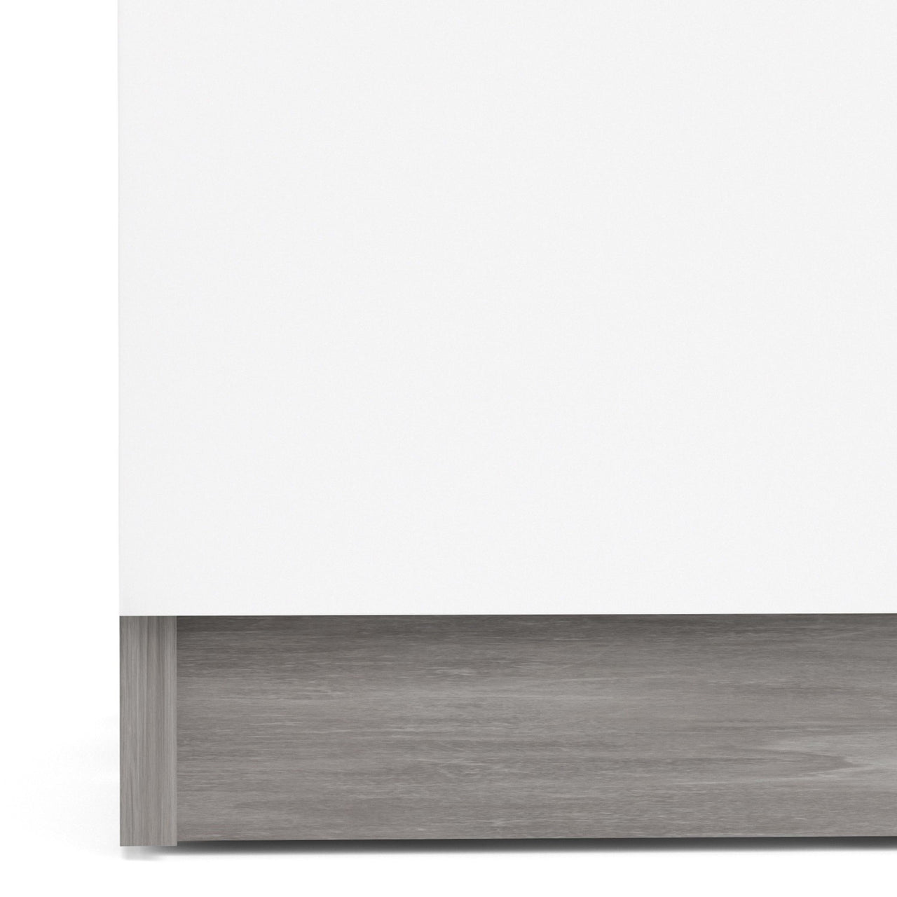 1 Drawer 2 Door Sideboard Concrete and White High Gloss