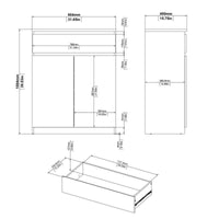 Thumbnail for Sideboard 1 Drawer 2 Doors in Jackson Hickory Oak