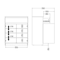 Thumbnail for Sideboard 1 Drawer 2 Doors in Jackson Hickory Oak