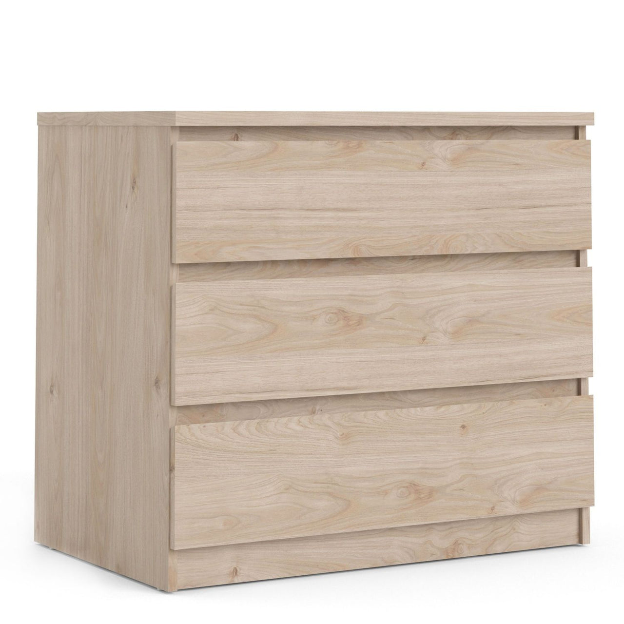 Small Chest of 3 Drawers in Jackson Hickory Oak Effect Finish