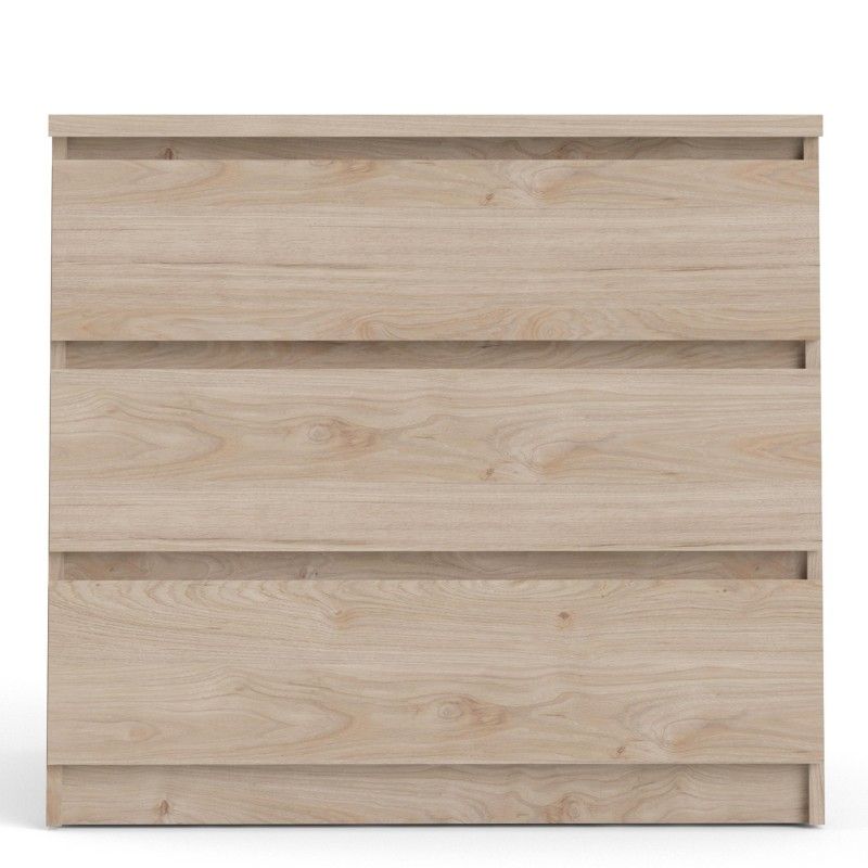 Small Chest of 3 Drawers in Jackson Hickory Oak Effect Finish