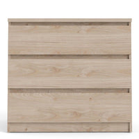 Thumbnail for Small Chest of 3 Drawers in Jackson Hickory Oak Effect Finish