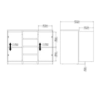 Thumbnail for Large Sideboard 4 Drawers 2 Doors in Jackson Hickory Oak Effect Finish