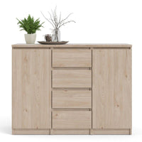 Thumbnail for Large Sideboard 4 Drawers 2 Doors in Jackson Hickory Oak Effect Finish