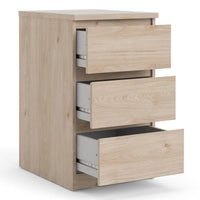 Thumbnail for Bedside 3 Drawers in Jackson Hickory Oak