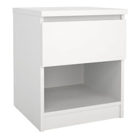 Thumbnail for Naia Bedside 1 Drawer 1 Shelf in White