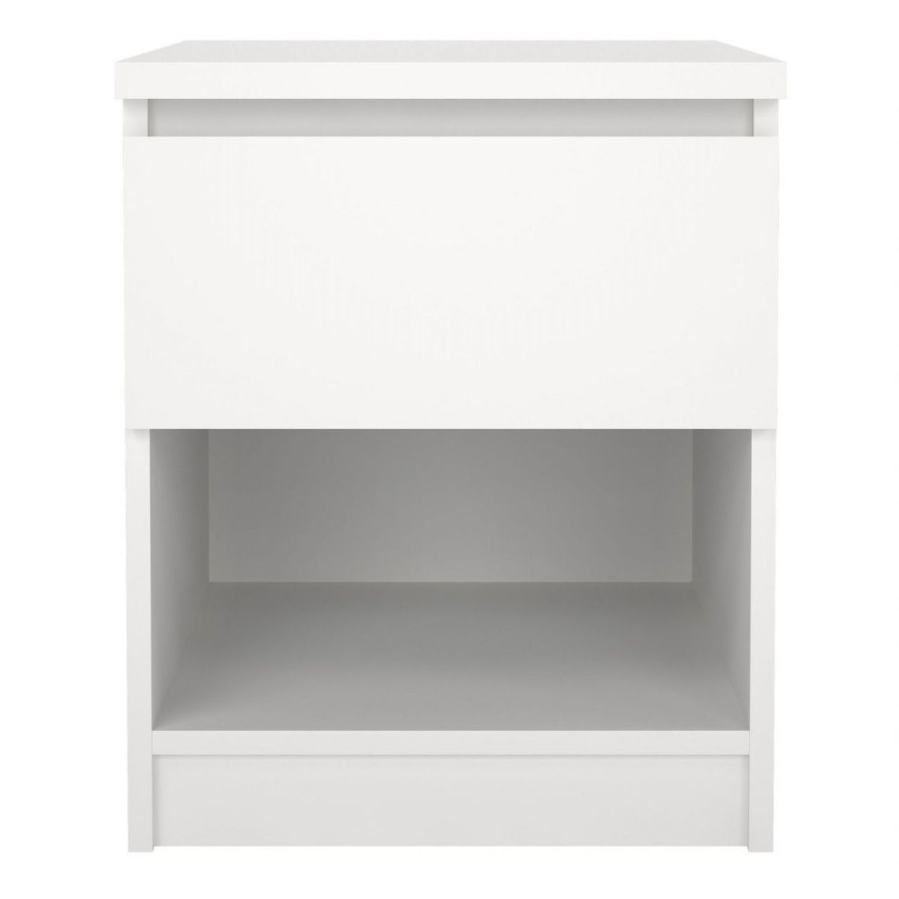 Naia Bedside 1 Drawer 1 Shelf in White