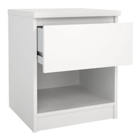 Thumbnail for Naia Bedside 1 Drawer 1 Shelf in White