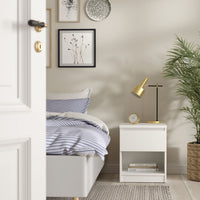 Thumbnail for Naia Bedside 1 Drawer 1 Shelf in White