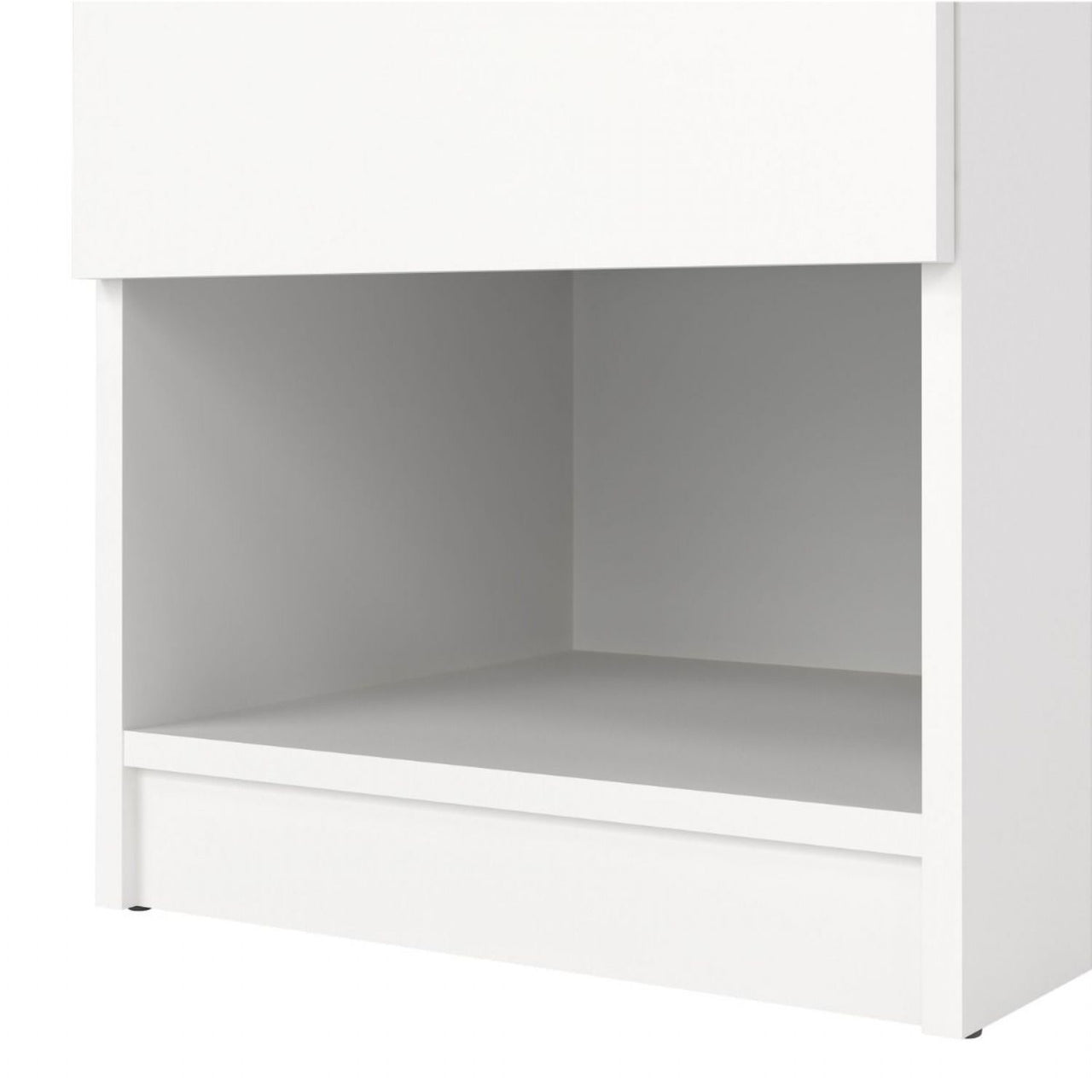 Naia Bedside 1 Drawer 1 Shelf in White