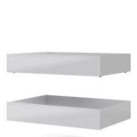 Thumbnail for Set of 2 Underbed Drawers (for Single or Double beds) in White High Gloss