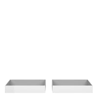 Thumbnail for Set of 2 Underbed Drawers (for Single or Double beds) in White High Gloss