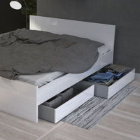 Thumbnail for Set of 2 Underbed Drawers (for Single or Double beds) in White High Gloss