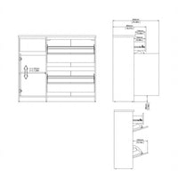 Thumbnail for Shoe Cabinet with 2 Shoe Compartments, 1 Door and 1 Drawer in Jackson Hickory Oak