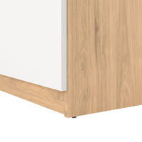 Thumbnail for Naia Shoe Cabinet with 2 Doors +1 Drawer in Jackson Hickory Oak and white