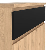 Thumbnail for Naia Shoe Cabinet with 2 Doors +1 Drawer in Jackson Hickory Oak and Black