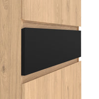 Thumbnail for Shoe Cabinet with 4 Doors 1 Drawer in Jackson Hickory Oak and Black