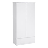 Thumbnail for Naia Package Bedside 3 Drawers + Chest of 5 Drawers + Wardrobe with 2 doors + 1 drawer in White High Gloss