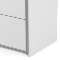 Thumbnail for Traditional Tall White Finish 2 Sliding Double Door Wardrobe