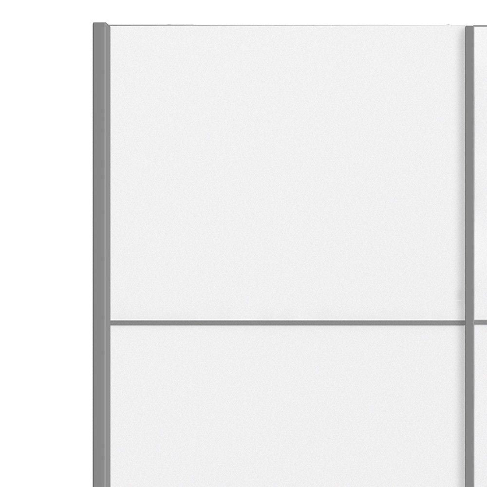 Tall White Sliding 2 Door Double Wardrobe