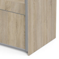 Thumbnail for Tall Sliding Oak Wardrobe 120cm With 2 Shelves and Rail